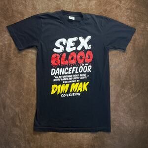 Dim Mak Collection Dance Floor T-Shirt Black Multicolor Short Sleeve Men's XS